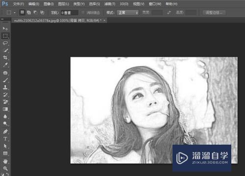 怎样用Photoshop把图像变成半素描效果(photoshop将图像变成素描)