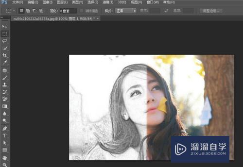 怎样用Photoshop把图像变成半素描效果(photoshop将图像变成素描)