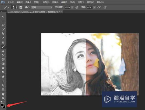 怎样用Photoshop把图像变成半素描效果(photoshop将图像变成素描)