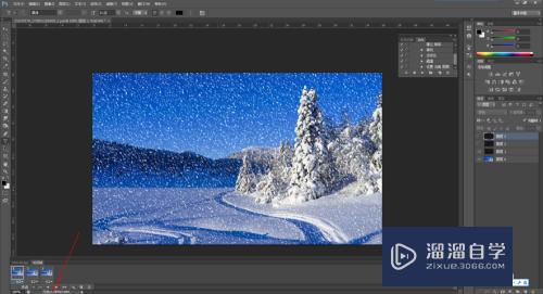 PS怎么制作动态的雪景(ps怎么制作动态的雪景效果)