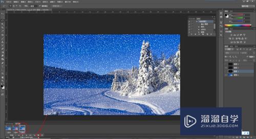PS怎么制作动态的雪景(ps怎么制作动态的雪景效果)