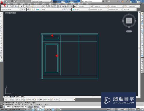 CAD如何制作三门鞋柜平面图？