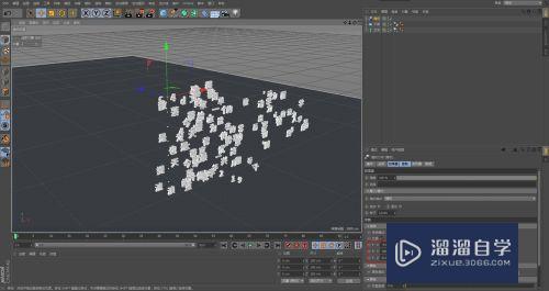 C4D怎么用动力学创建随机散落文字？