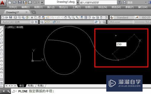 在CAD中如何用多段线画出曲线？