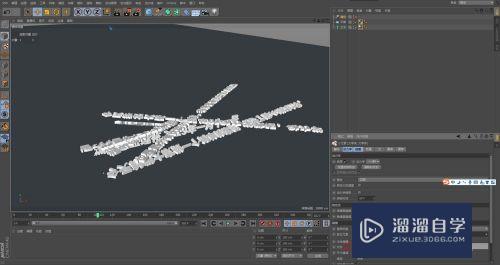 C4D怎么用动力学创建随机散落文字？