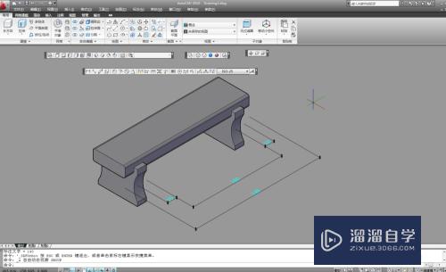 如何用CAD画三维的石凳？
