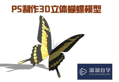 PS怎么制作3D立体蝴蝶模型？