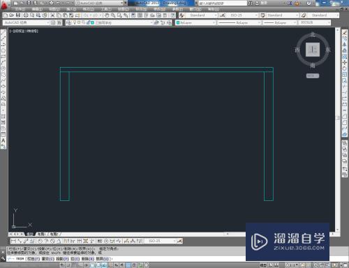 CAD如何画出三抽写字台平面图