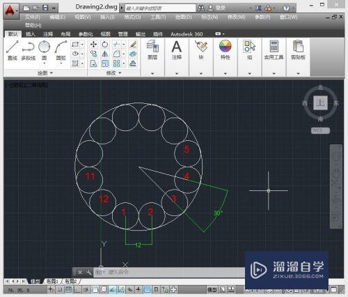 CAD如何绘制12个相切的圆(cad如何绘制12个相切的圆图)