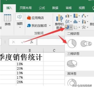 Excel如何制作饼状图，饼状图如何显示百分比？