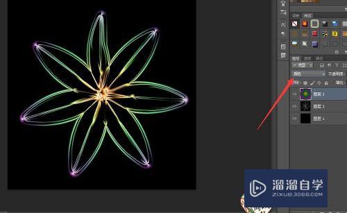 PS怎么用滤镜制作炫光花朵？