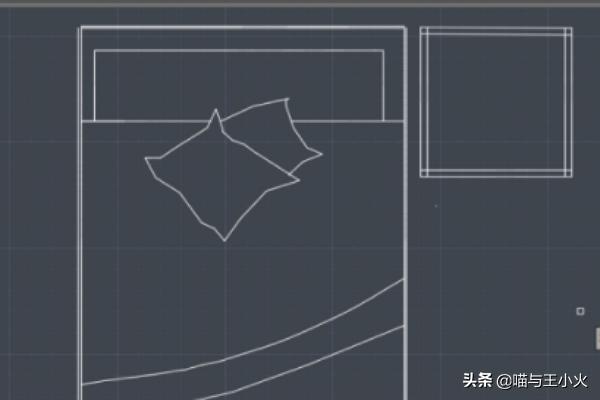 怎么用CAD画一张床？