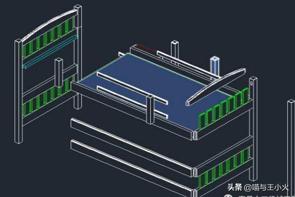 怎么用CAD画一张床？