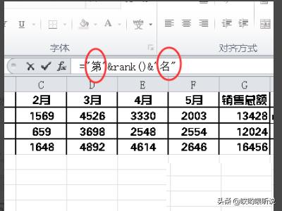 Excel表格计算排名，并加入第几名？