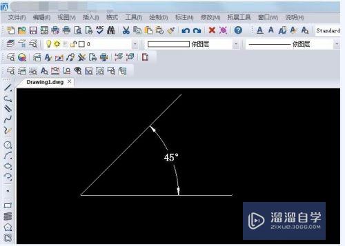 CAD编辑器中怎么标记角的角度(cad编辑器中怎么标记角的角度和度数)