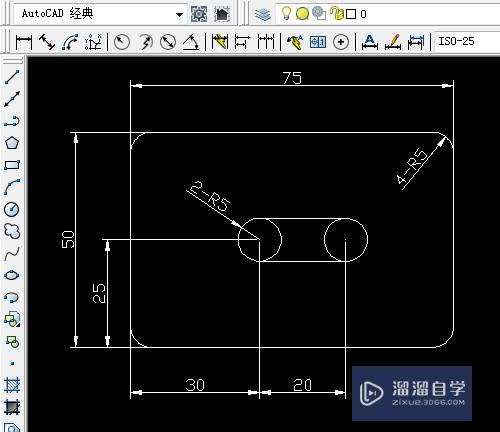 CAD怎么用圆角矩形和圆画图(cad怎么用圆角矩形和圆画图形)