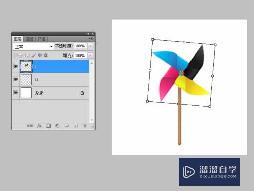 如何利用PS制作旋转的风车动画？