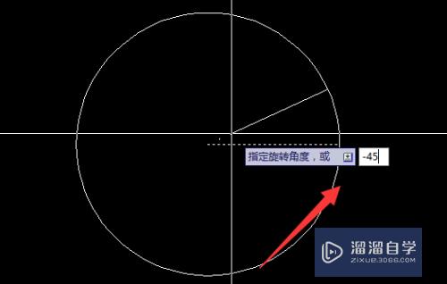 CAD中左圆的内接正方形