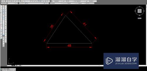 CAD怎么画边长有尺寸的三角形(cad画指定边长的三角形)
