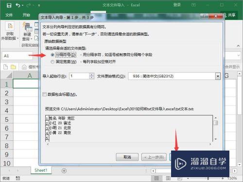 Excel2016如何导入txt文件