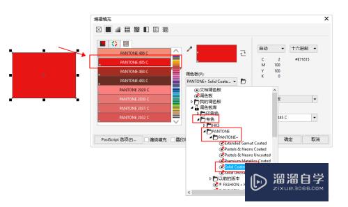 CDR色板怎么查找使用潘通色号？