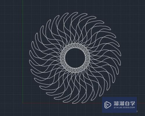使用CAD如何画圆形花样线？