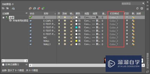 CAD 图层管理器中“打印样式”干什么用的？