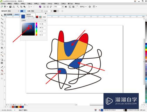 CDR图案颜色填充教程(cdr图形颜色填充)