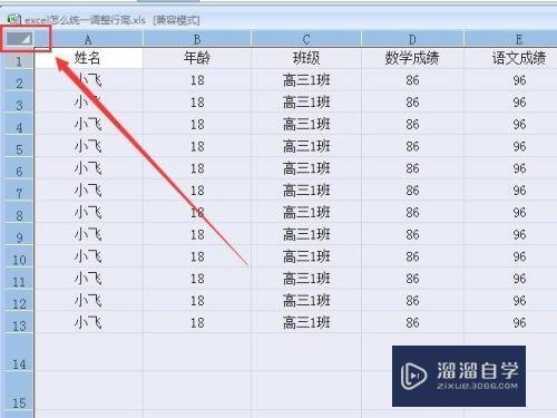 Excel怎么统一调整行高(excel怎么统一调整行高列宽)