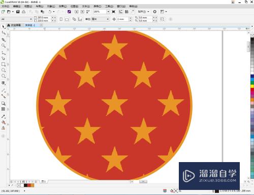 CDR如何填充橙黄五角星图样(cdr橙色)