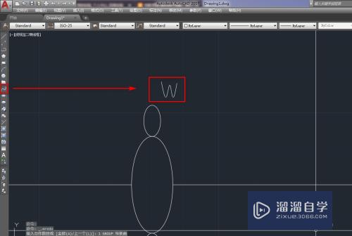 使用CAD绘制打桩双杆（品接杆）