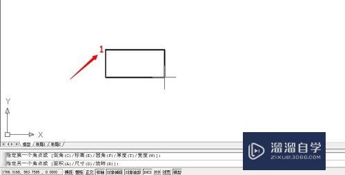 AutoCAD中如何绘制带有倒角和宽度的旋转矩形？