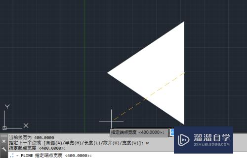 CAD多段线画箭头