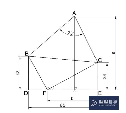 CAD怎么画出75度角(cad怎么画75度角的三角形)