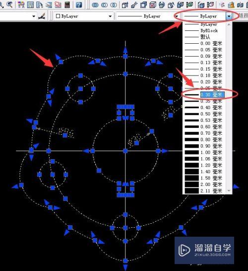 CAD的线形怎么变粗(cad线型怎么变粗)