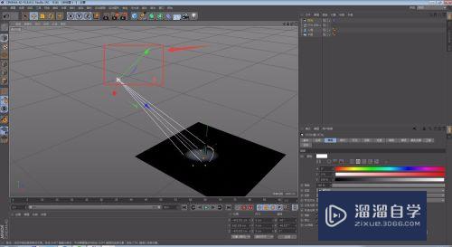 C4D怎么制作舞台定点聚光效果(c4d目标聚光灯怎么移动)