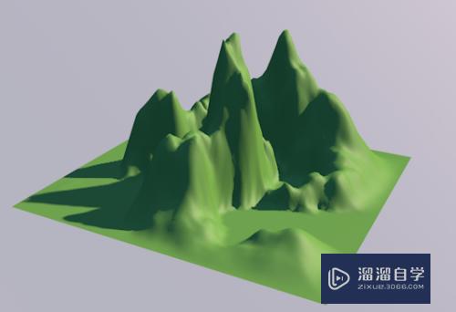 C4D怎么制作山貌模型效果(c4d建立山的模型)