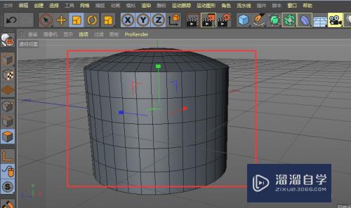 C4D中立体柱模型怎么选择一圈的面(c4d怎么让圆柱一面变成圆)