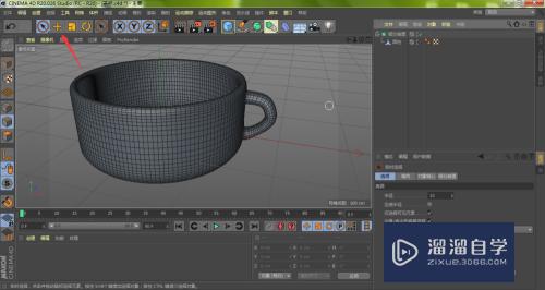 C4D制作立体茶杯（10）：细分曲面太圆滑怎么办？