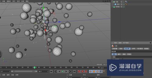 C4D粒子发射器怎么制作泡沫(c4d粒子发射器做小球)