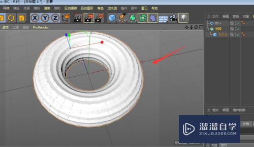 C4D制作线状圆环图纹效果