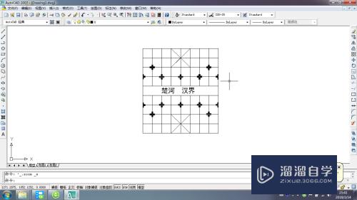 AutoCAD 2007 绘制中国象棋棋盘