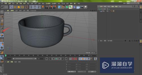 C4D制作立体茶杯（10）：细分曲面太圆滑怎么办？