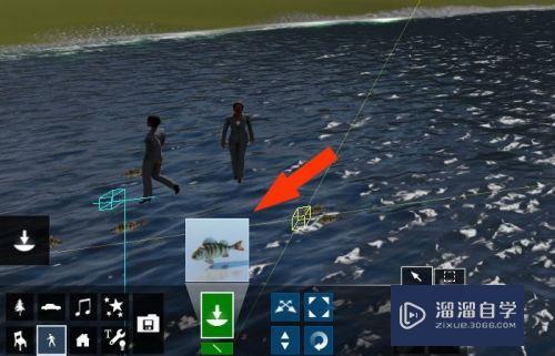 Lumion8场景中如何添加鱼类模型？
