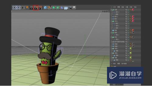 C4D怎么制作仙人掌模型(c4d仙人掌怎么做)