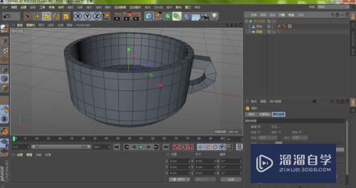 C4D制作立体茶杯（11）：巧用圆盘绘制托盘