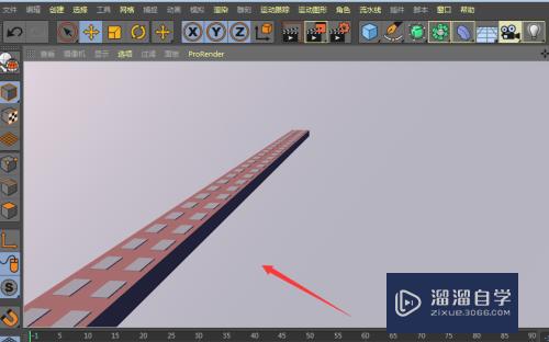 C4D制作路面跑道模型效果