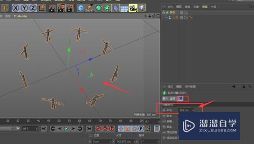 C4D模型怎么以环状排列方式显示