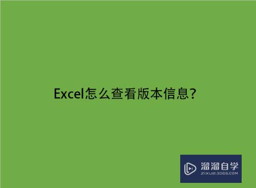 Excel怎么查看版本信息(excel怎么查看版本信息内容)