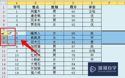 Excel怎么插入行/列